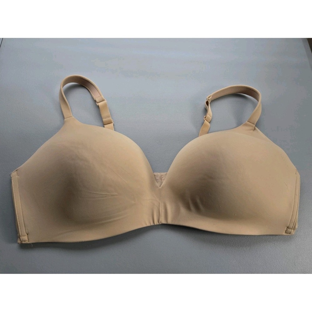 Cacique Simply Wire-Free‎ Plunge Bra Size 46DD Nude Tan